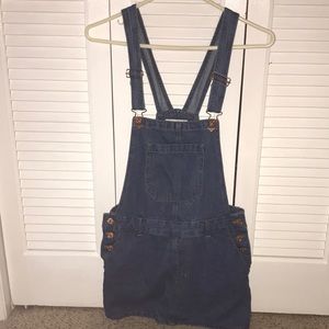 Jean skirt overalls
